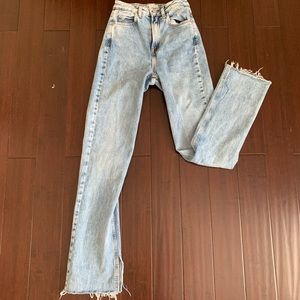 Zara Split Hem Jeans
